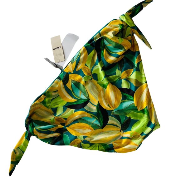 Etam Reversible Foldover ropical Splash Bikini Bottom XL w/Ties - Picture 4 of 10